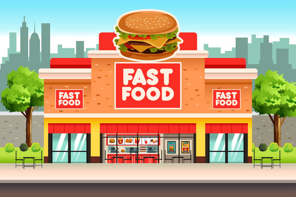 Fast Food Restaurant - Vector, Image