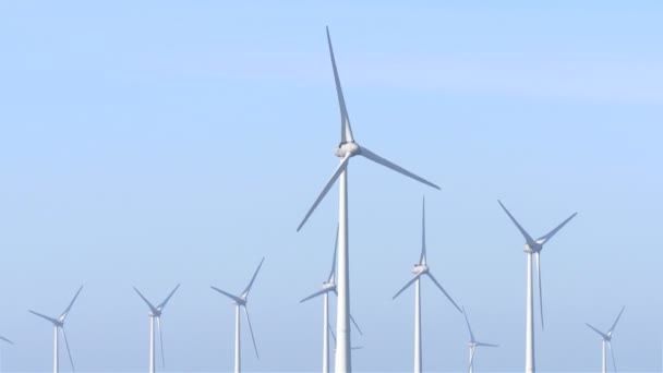 Grupa głowic turbin wiatrowych - Materiał filmowy, wideo