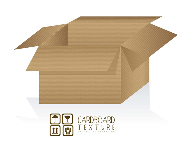 caja de cartón texturizado
 - Vector, imagen