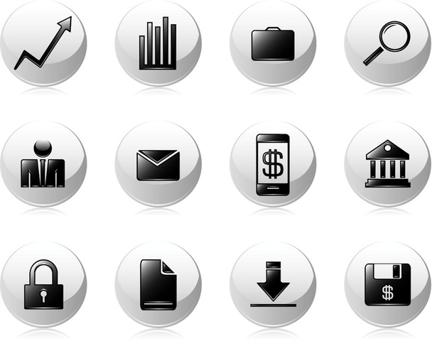 Obchodní/finanční ikony - Vektor, obrázek