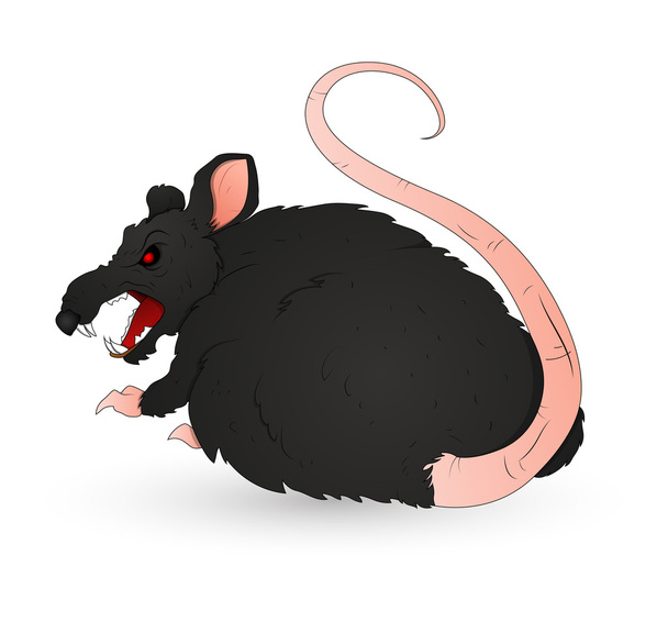 griezelig rat vector - Vector, afbeelding