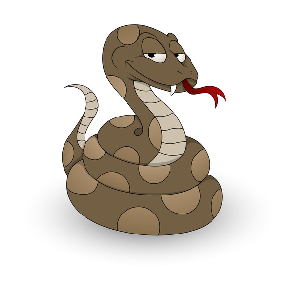 karikatür yılan vektör - Vektör, Görsel