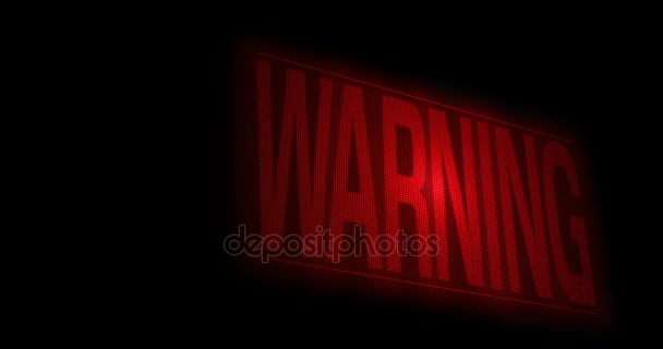 Pixel figyelmeztető villogó piros képernyő - Felvétel, videó