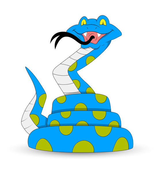 Scary and Funny Rattlesnake Vector - Vector, Image