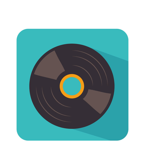 дисковая виниловая ретро музыка
 - Вектор,изображение