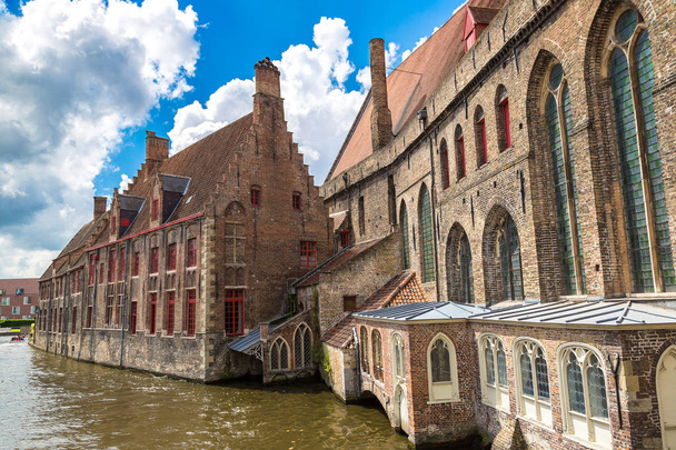 Houses along canal in Bruges - Zdjęcie, obraz