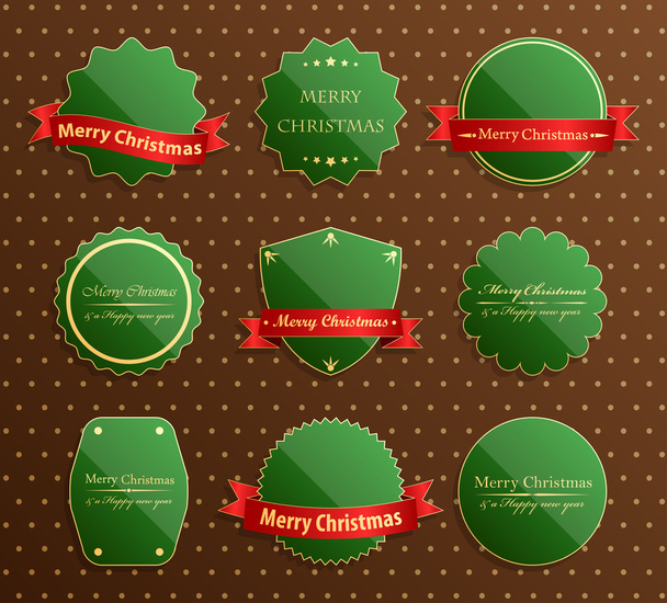Set de etiquetas de lujo navideñas
. - Vector, imagen