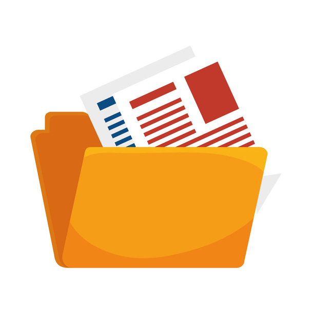 folder document isolated icon - Vector, Image