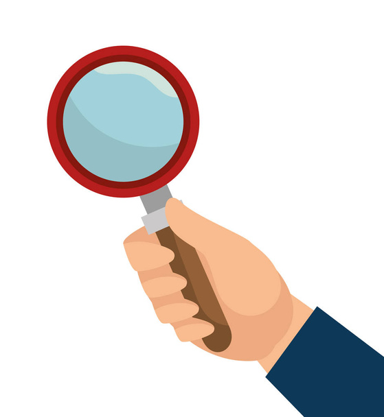 magnifying glass isolated icon - Vector, Image