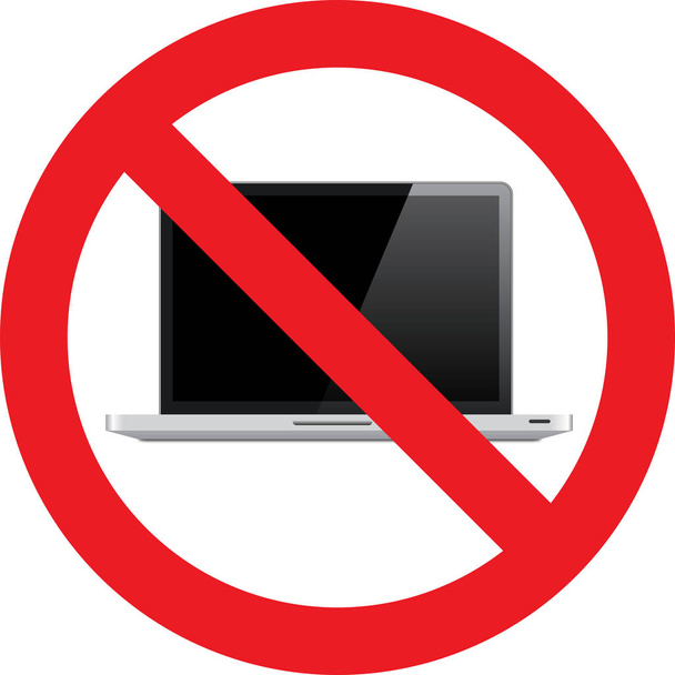 Kein Laptop-Schild - Foto, Bild
