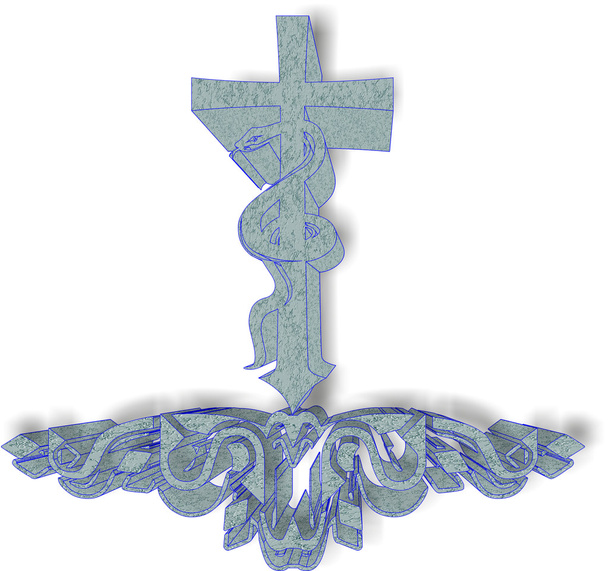 Крест змеи
 - Вектор,изображение