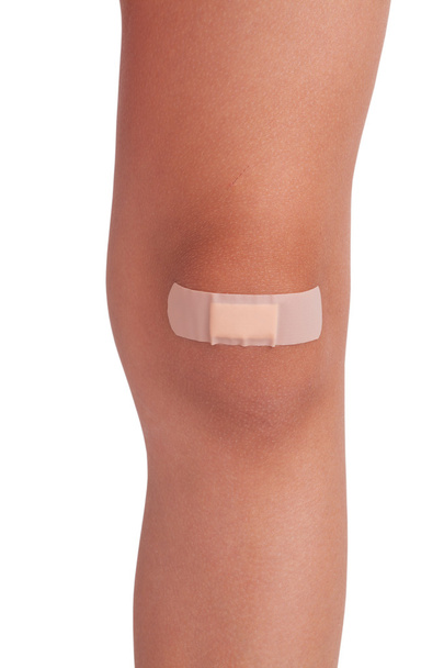 Human knee, sealed plaster - Foto, Imagen
