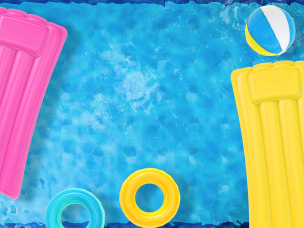 úszó medence felfújható játékok  - Fotó, kép