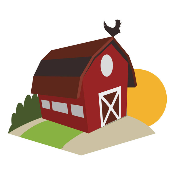 Farm pajta ikon - Vektor, kép