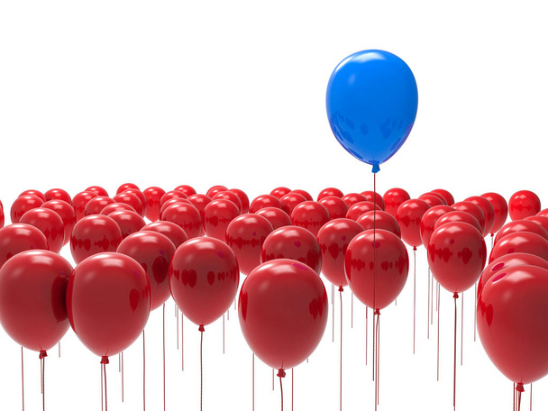leadership concept with blue balloon  - Photo, Image