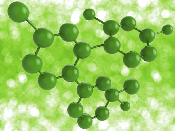 green molecule structure - Photo, Image