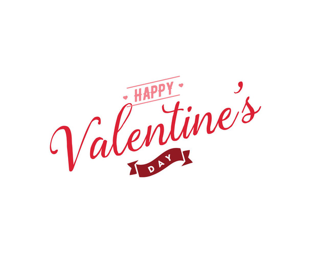 Happy Valentines day typography. Vector design. - Vektor, Bild