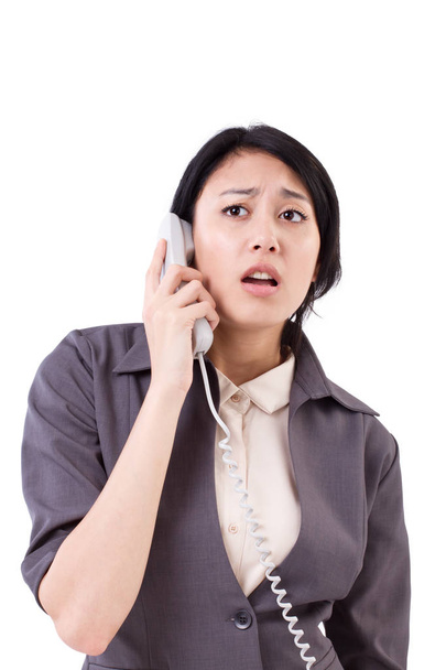frustrated businesswoman on phone - Φωτογραφία, εικόνα