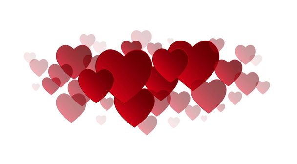vector background with hearts, Valentine's Day - Vector, Image