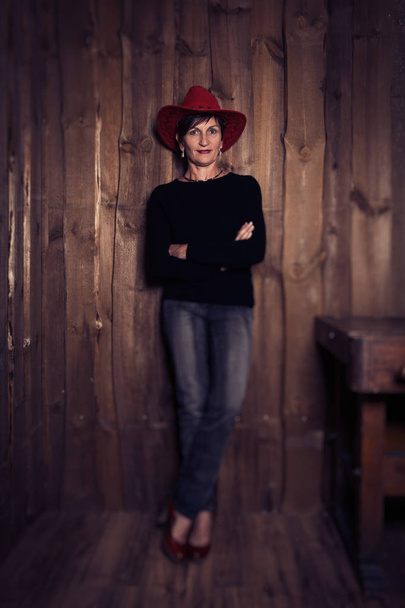 Senior Womans Studio Portrait - Photo, Image