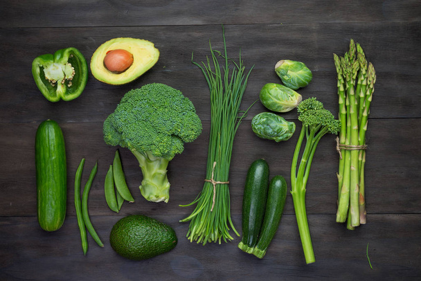 Fresh green organic vegetables - Fotoğraf, Görsel