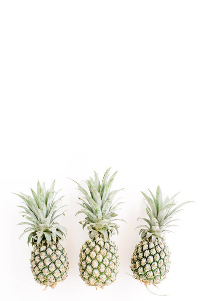 Pineapples on white background - Foto, imagen