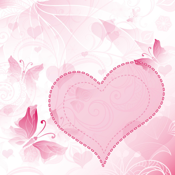 Gentle valentines frame - Vector, Image