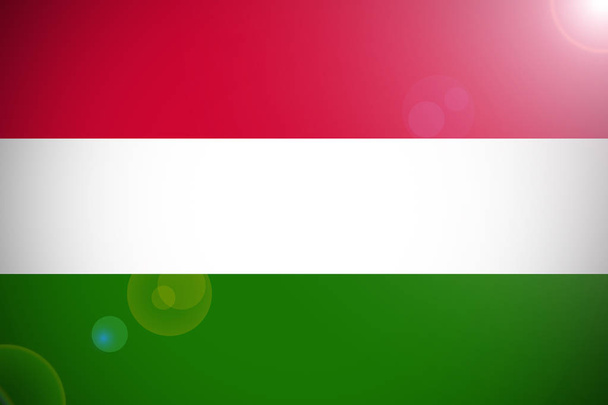Hungria bandeira nacional símbolo ilustração 3D
. - Foto, Imagem
