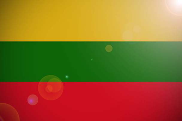 Lithuania national flag 3D illustration symbol - Photo, Image