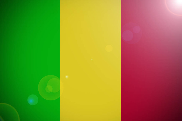 Mali national flag 3D illustration symbol.  - Photo, Image