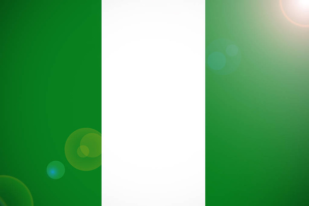 Nigeria bandera nacional símbolo de ilustración 3D
 - Foto, Imagen