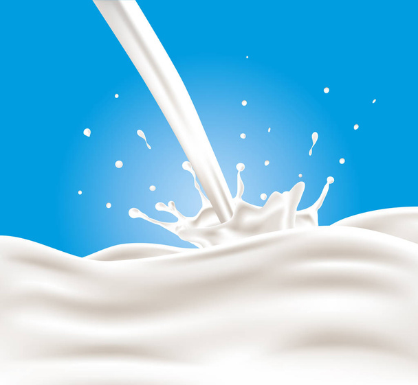 een splash van melk. vectorillustratie. - Vector, afbeelding