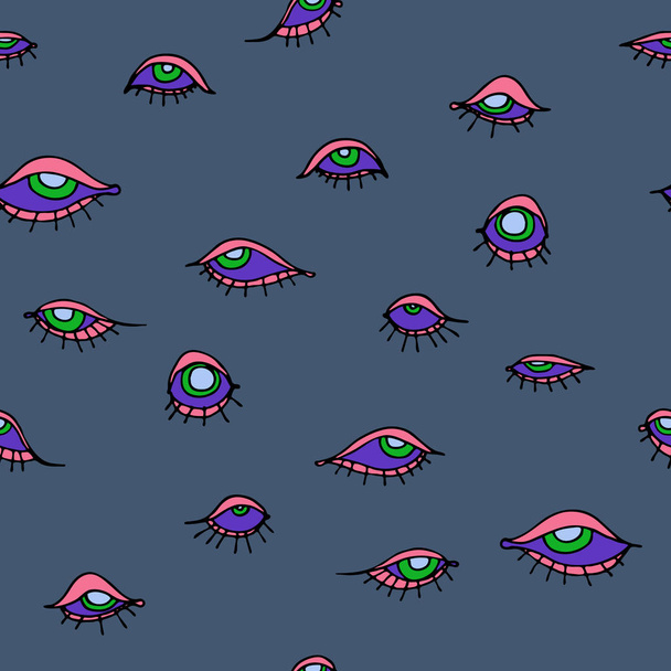 Seamless vector pattern with eyes  - Διάνυσμα, εικόνα