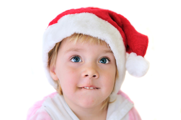 Little Santa girl - Фото, изображение