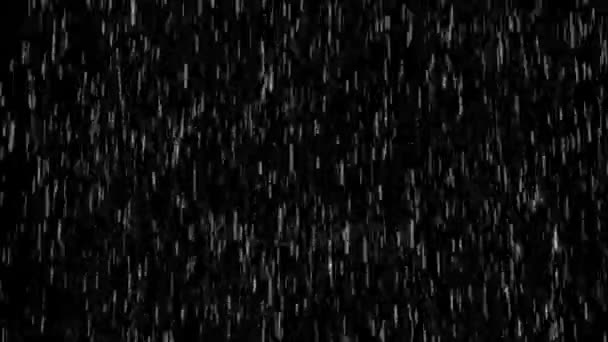 Animation of rain on a black background - Footage, Video