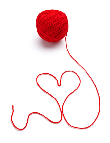 wool knitting heart shape love - Photo, Image