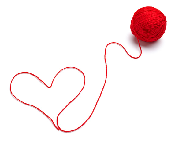 laine tricot coeur forme amour
 - Photo, image