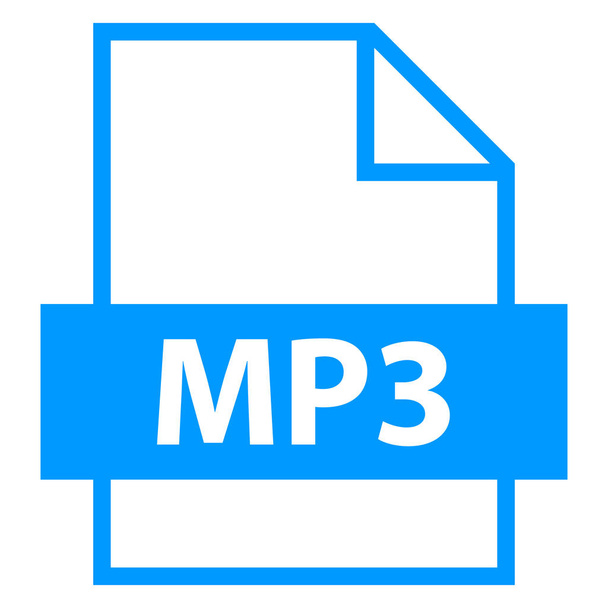 Dateinamenserweiterung mp3 Typ - Vektor, Bild