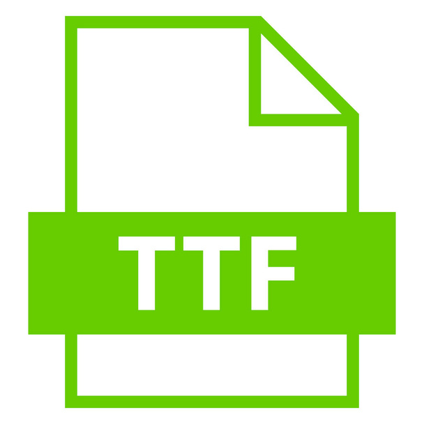 Dateinamenserweiterung ttf type - Vektor, Bild
