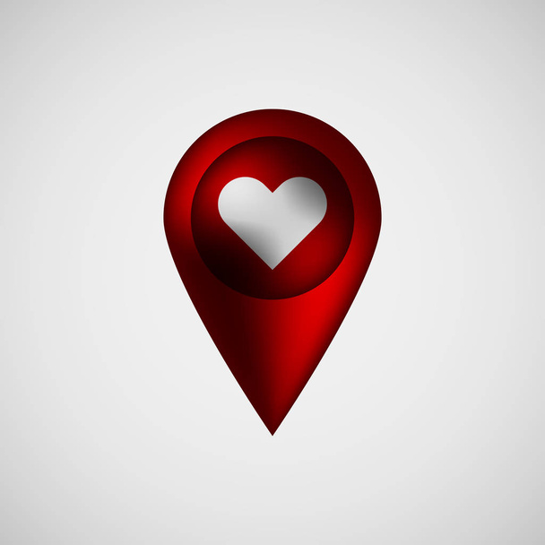 Red Bubble Map Pointer Badge - Wektor, obraz