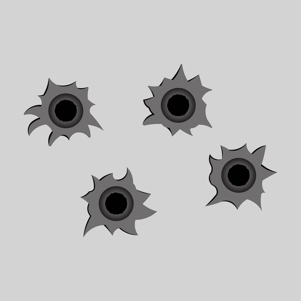 image bullet holes, shot - Vector, Image
