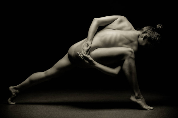 Naked woman body sculpture. Fine art photo of female body. - Foto, afbeelding