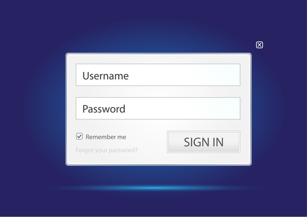 Easy registration login interface - Vector, Image