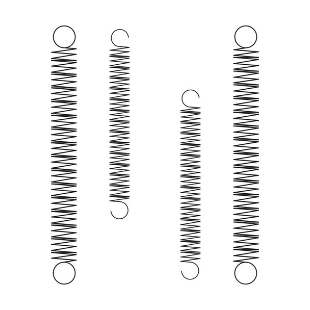 Monochrome icon with springs - Vector, Image