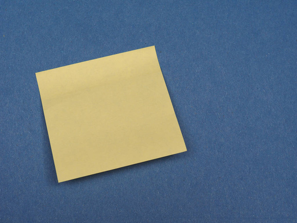 Postit over blue with copy space - Photo, Image