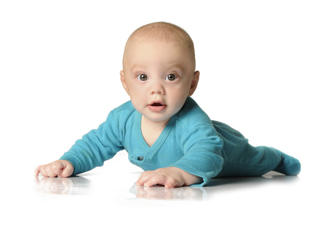 kaunis vauva poika valkoisella taustalla
 - Valokuva, kuva