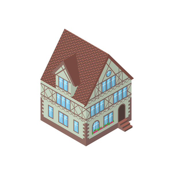 Tudor style house - Vector, Image