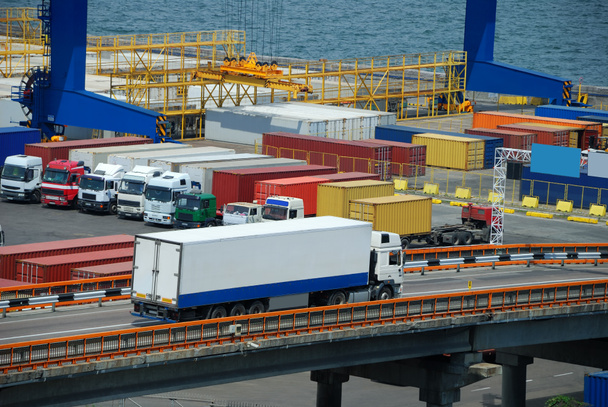bílá dodávka přepravní kontejner - Fotografie, Obrázek
