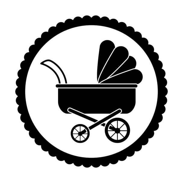 Дитячі коляски значок
 - Вектор, зображення