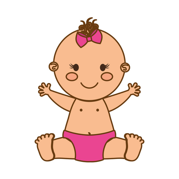 cute baby icon - Vector, Image